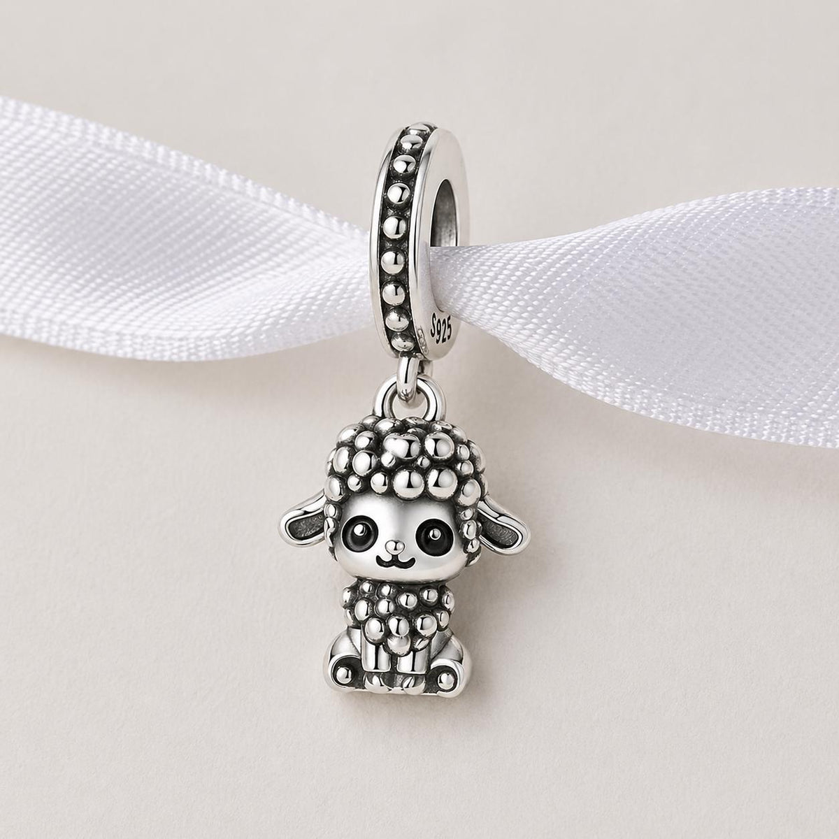 Sheep sterling silver charm alternate view