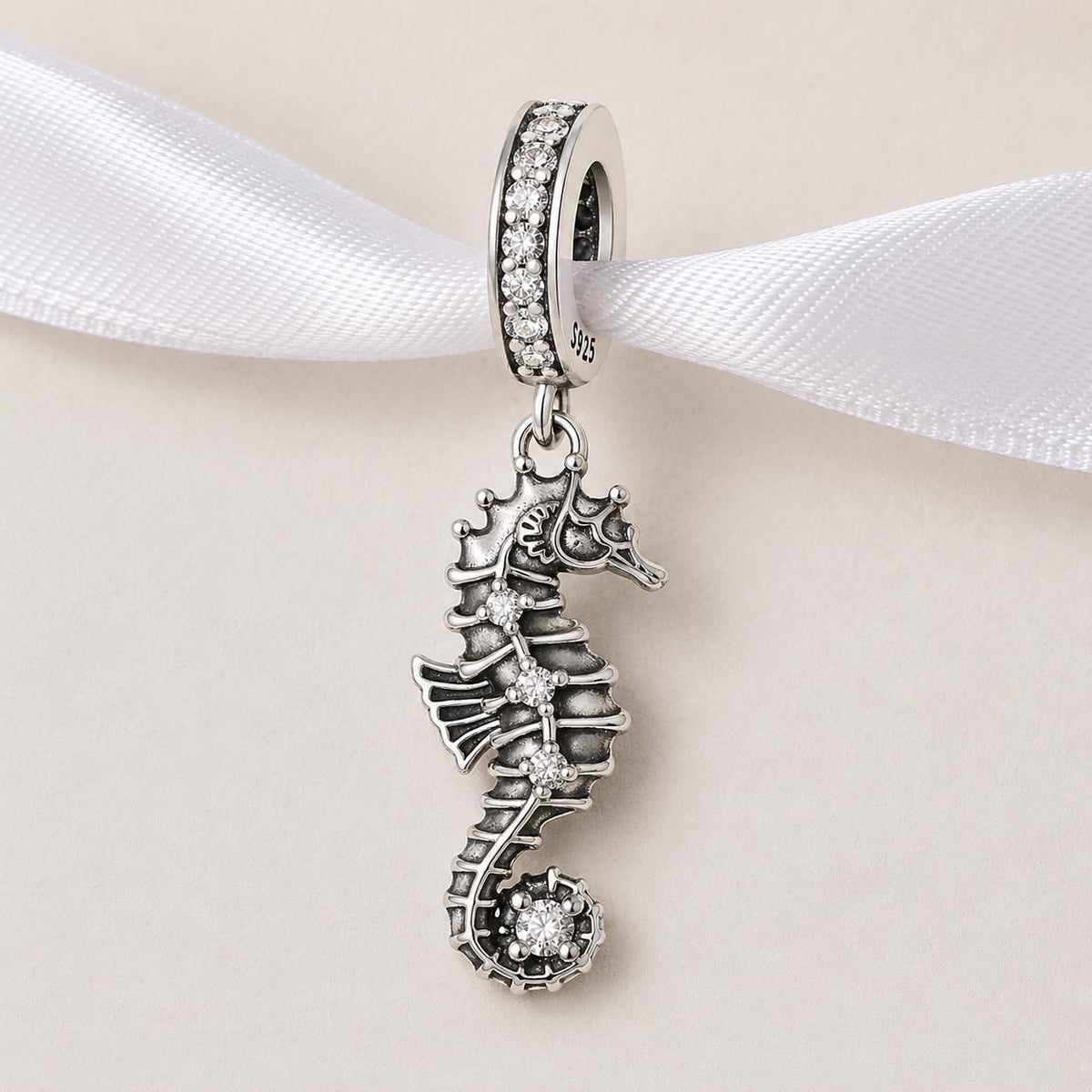 Seahorse sterling silver charm alternate view