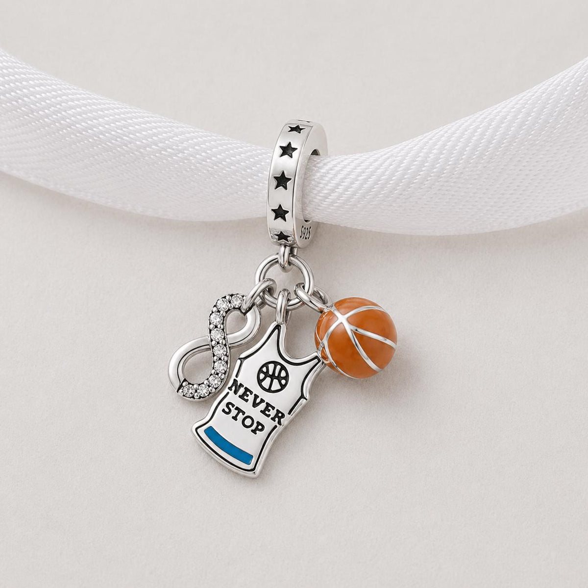 Basketball Jersey sterling silver charm alternate view
