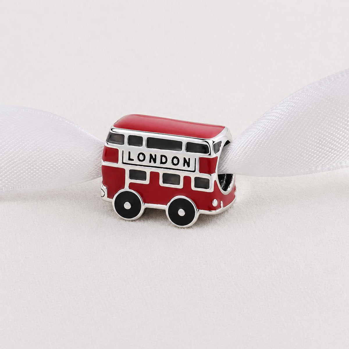 London Bus sterling silver charm alternate view