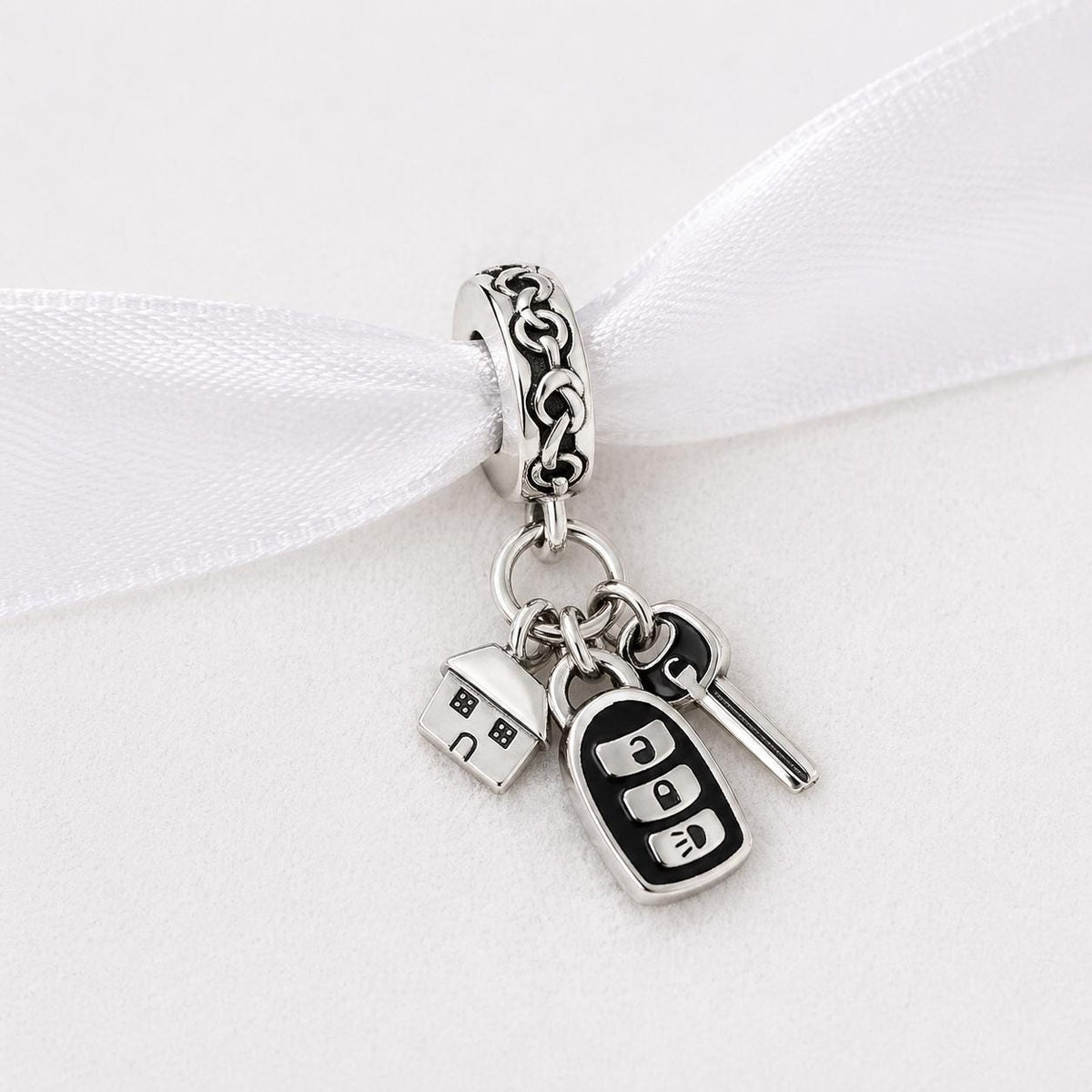 New Home Key Dangle sterling silver charm alternate view