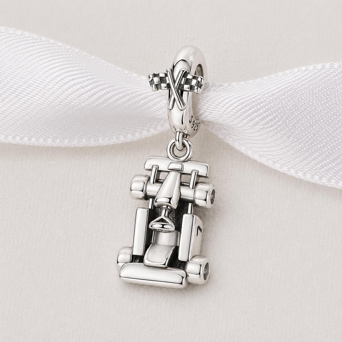 F1 sterling silver charm alternate view