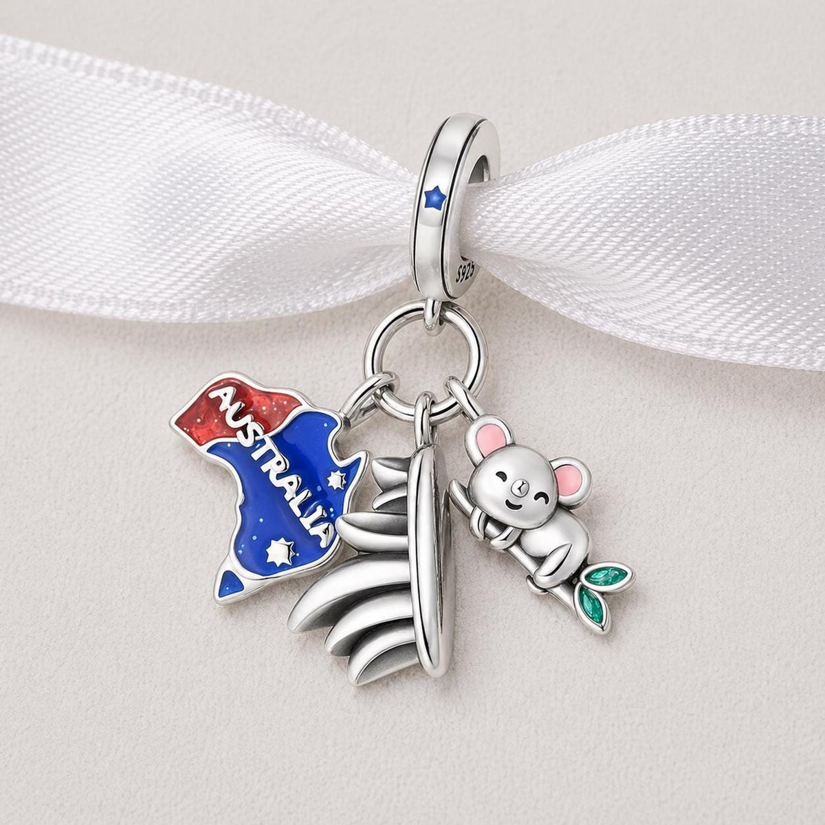 Australia Koala sterling silver charm alternate view