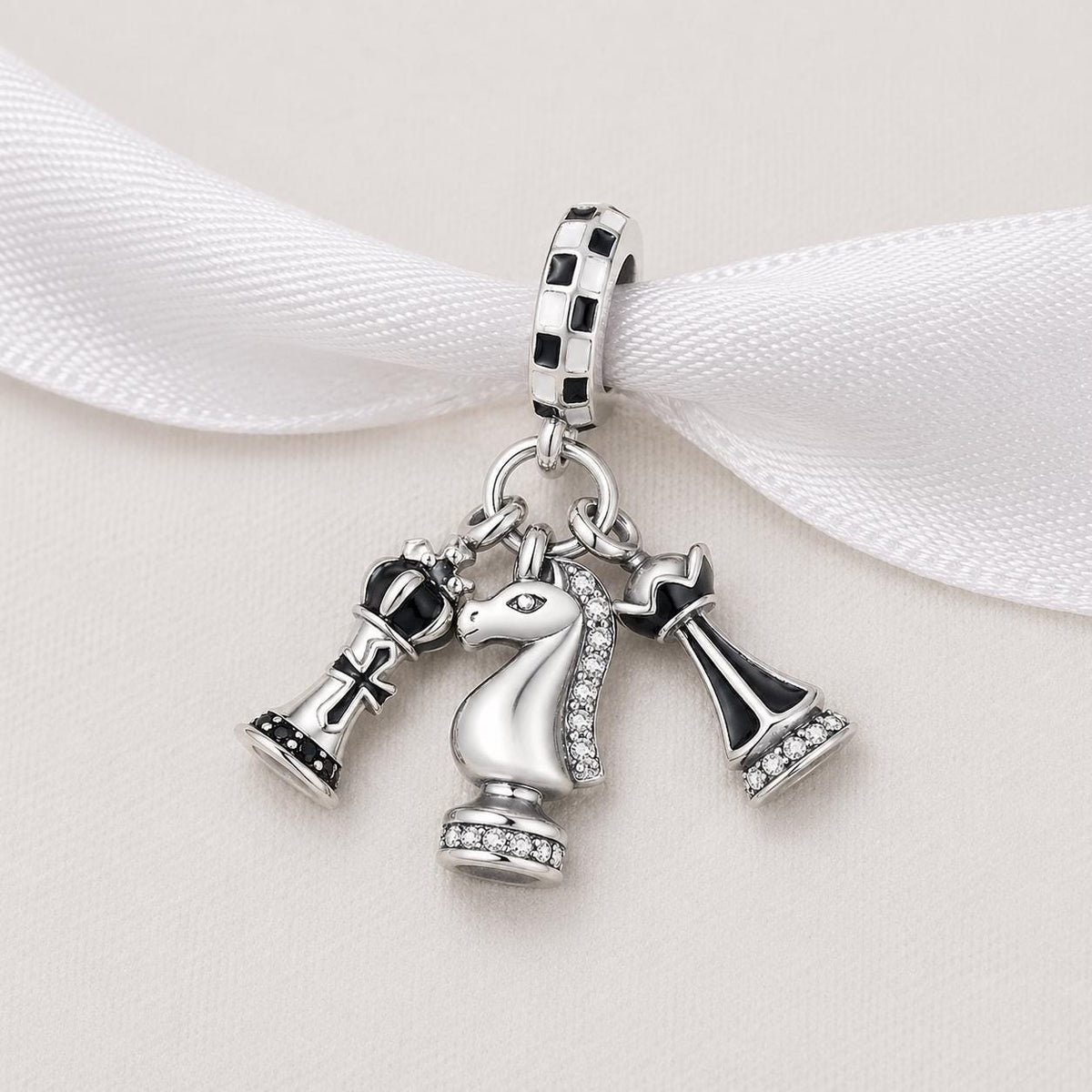 Chess sterling silver charm alternate view