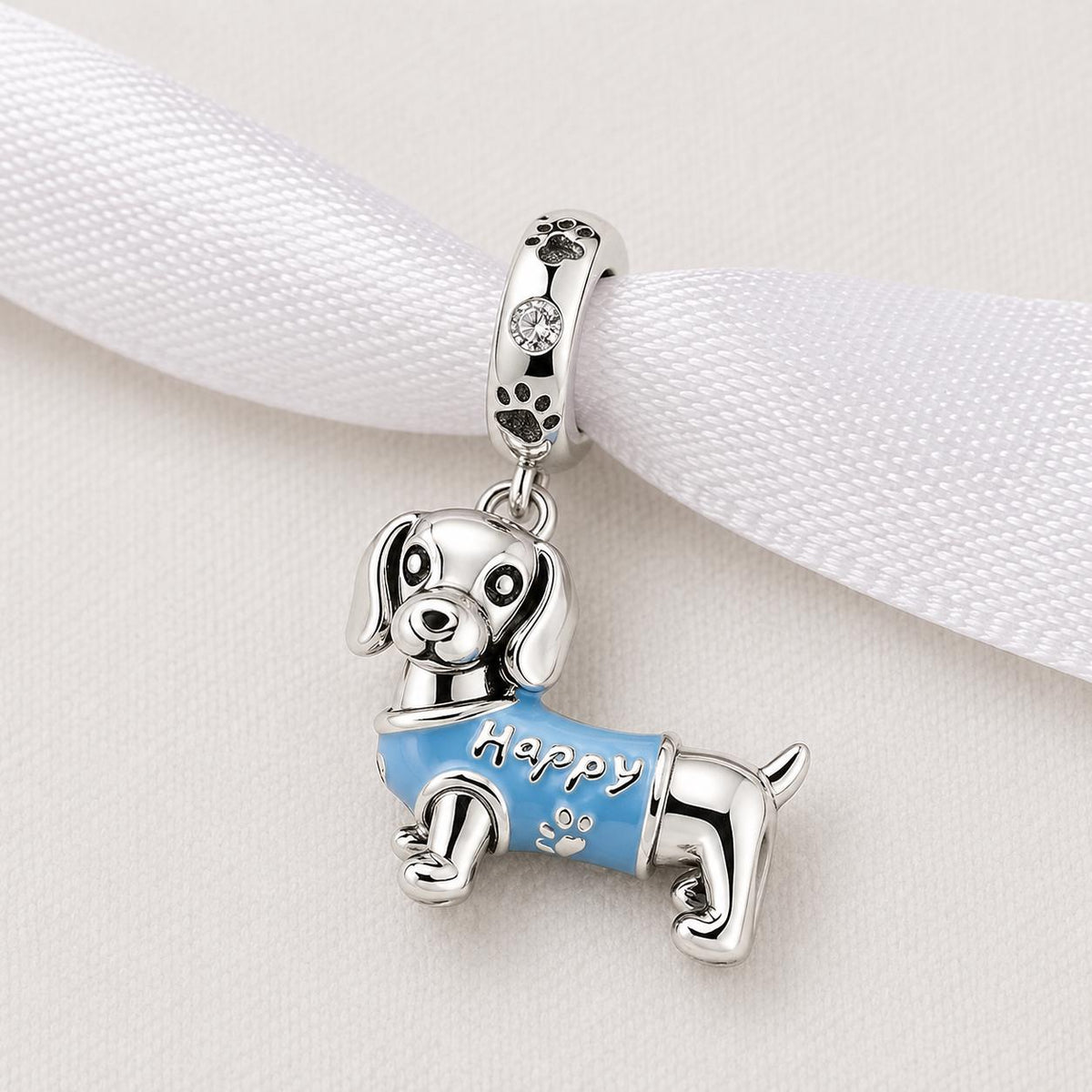 Dachshund sterling silver charm alternate view