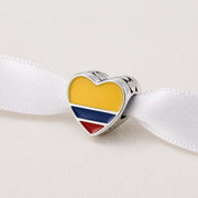 Colombia Bead Fits Pandora Charm Bracelet, 925 Sterling Silver South America Bogota Travel Gift