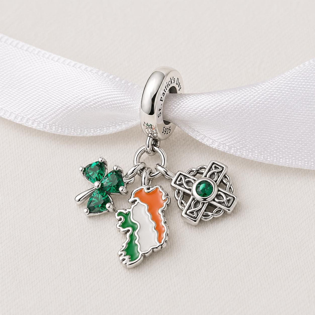 Ireland sterling silver charm alternate view