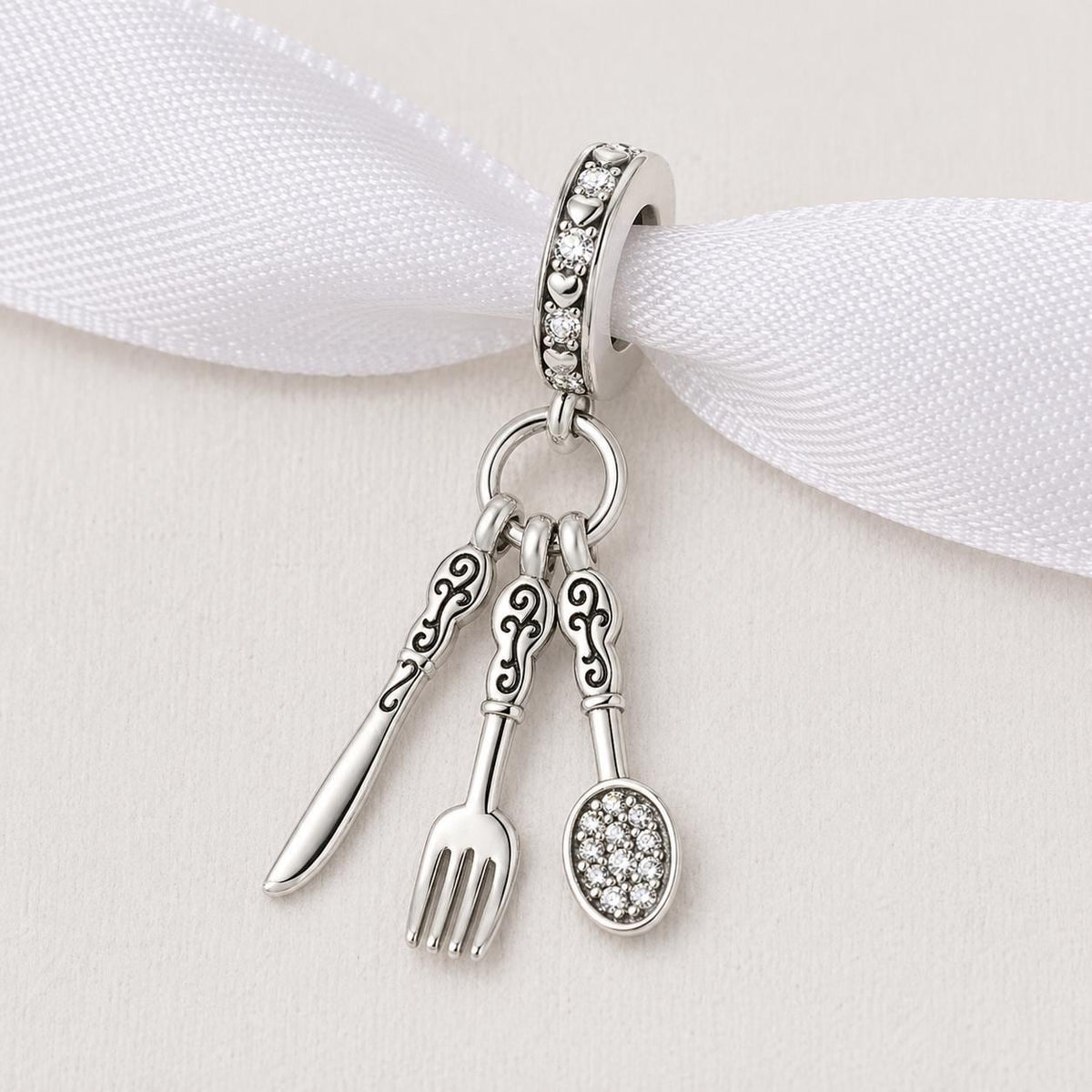 Chef sterling silver charm alternate view