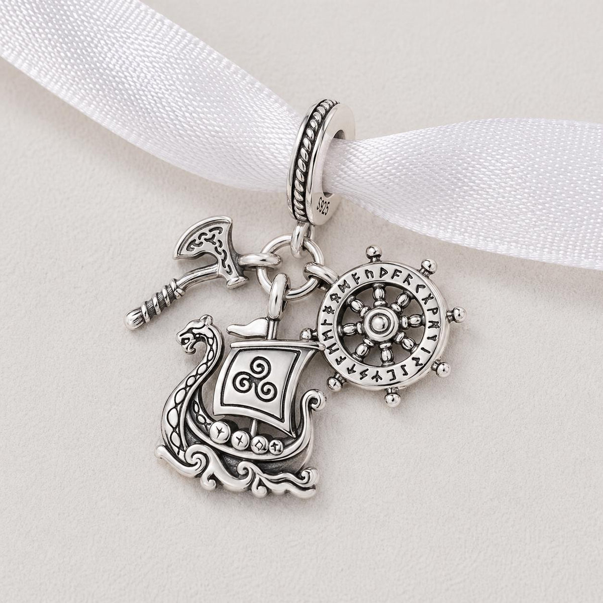 Norway sterling silver charm alternate view