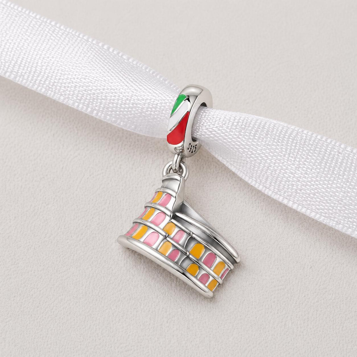 Rome Colosseum sterling silver charm alternate view