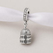 St Pauls Cathedral Bead Fits Pandora Charm Bracelet, Silver London Architecture Travel Gift