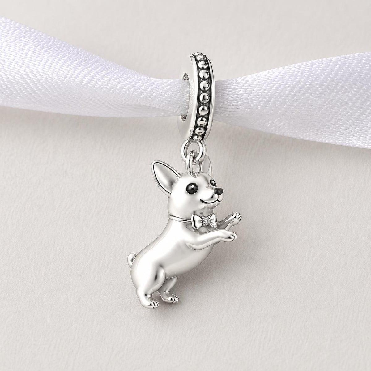 Chihuahua sterling silver charm alternate view