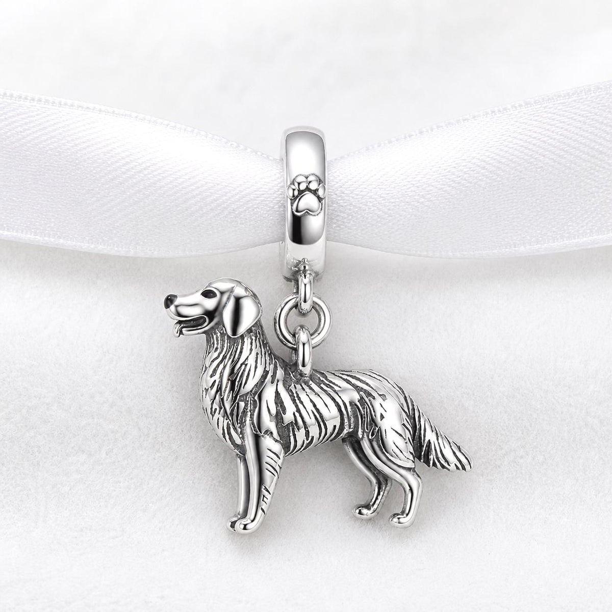 Golden Retriever sterling silver charm alternate view