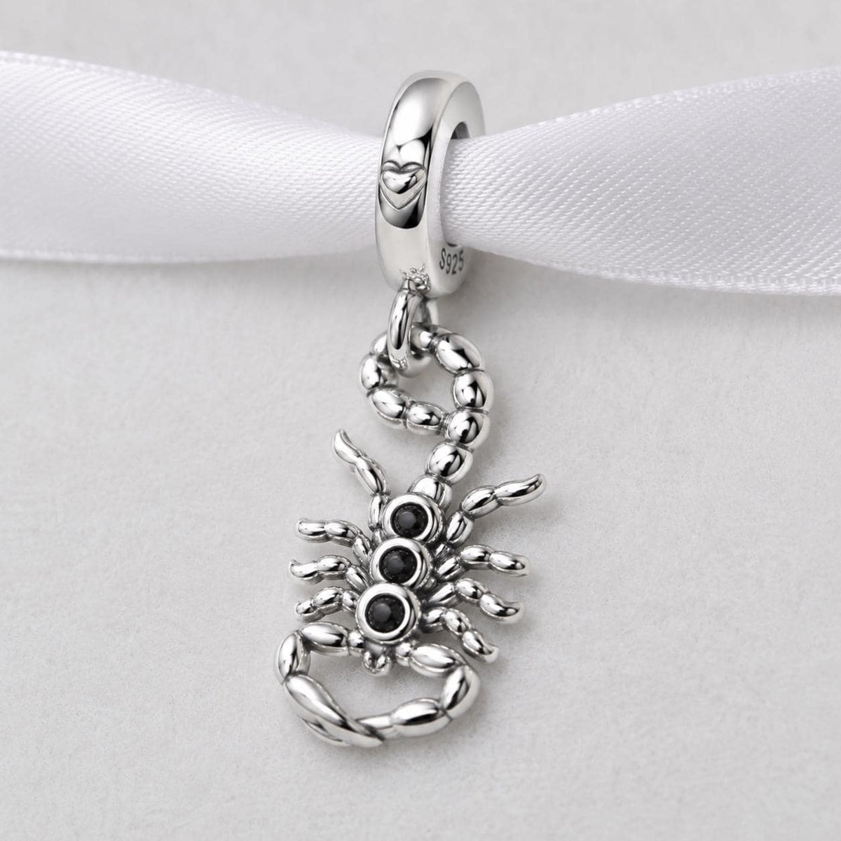 Scorpion sterling silver charm alternate view