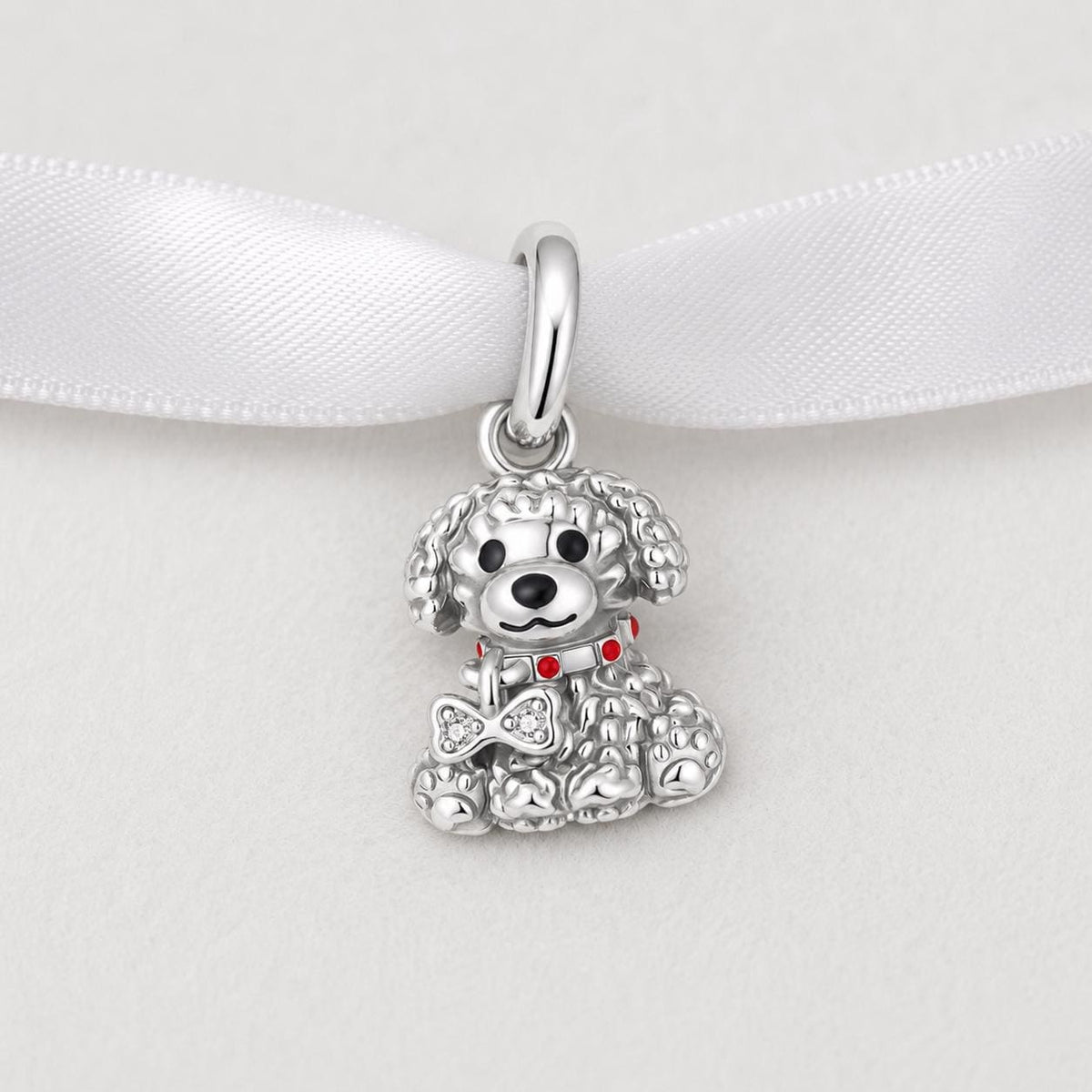 Bichon Frise sterling silver charm alternate view