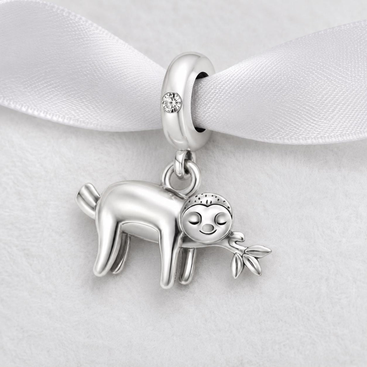Sloth sterling silver charm alternate view
