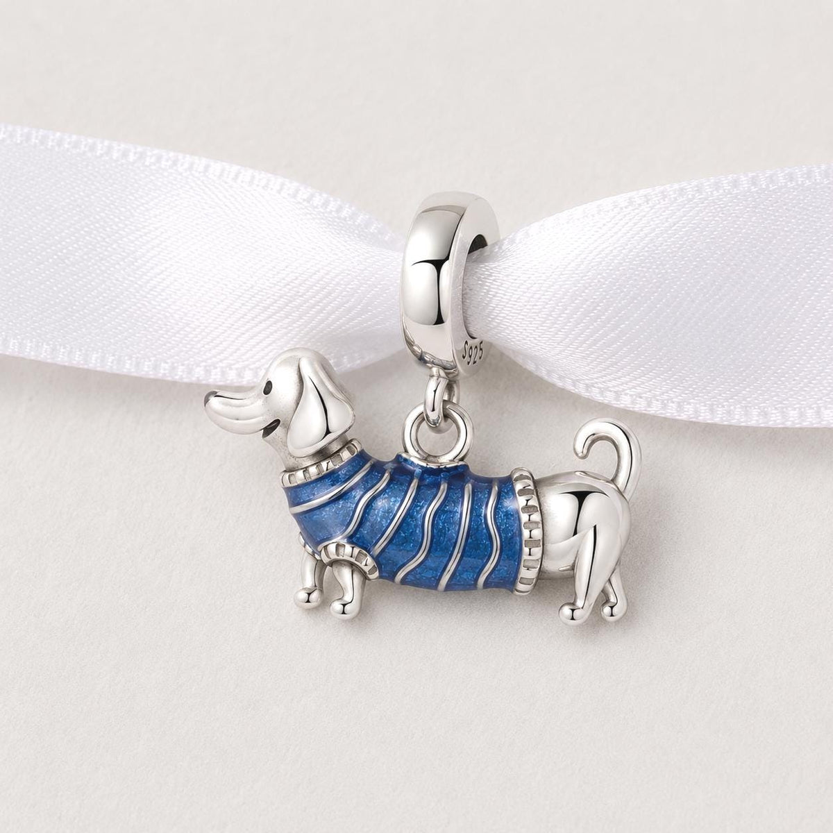 Dachshund sterling silver charm alternate view