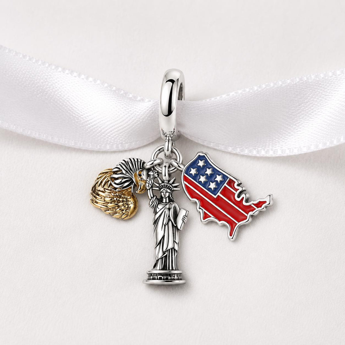 USA Semiquincentennial sterling silver charm alternate view