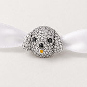Sparkling Poodle Head Bead Fits Pandora Charm Bracelet Silver Crystal Animal Puppy Pet Gift