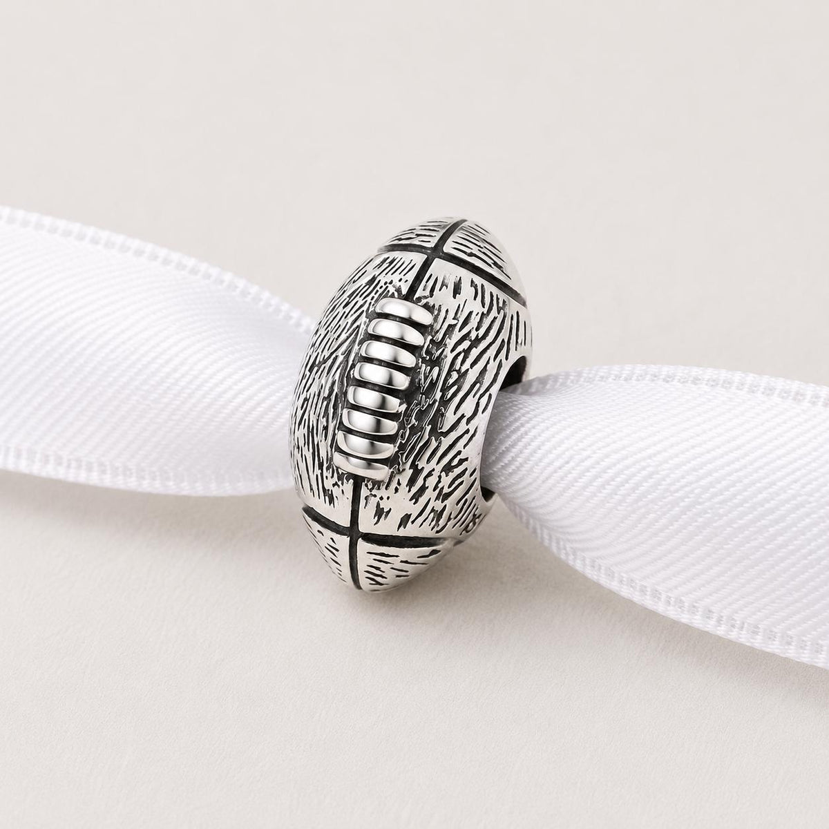 Rugby sterling silver charm alternate view