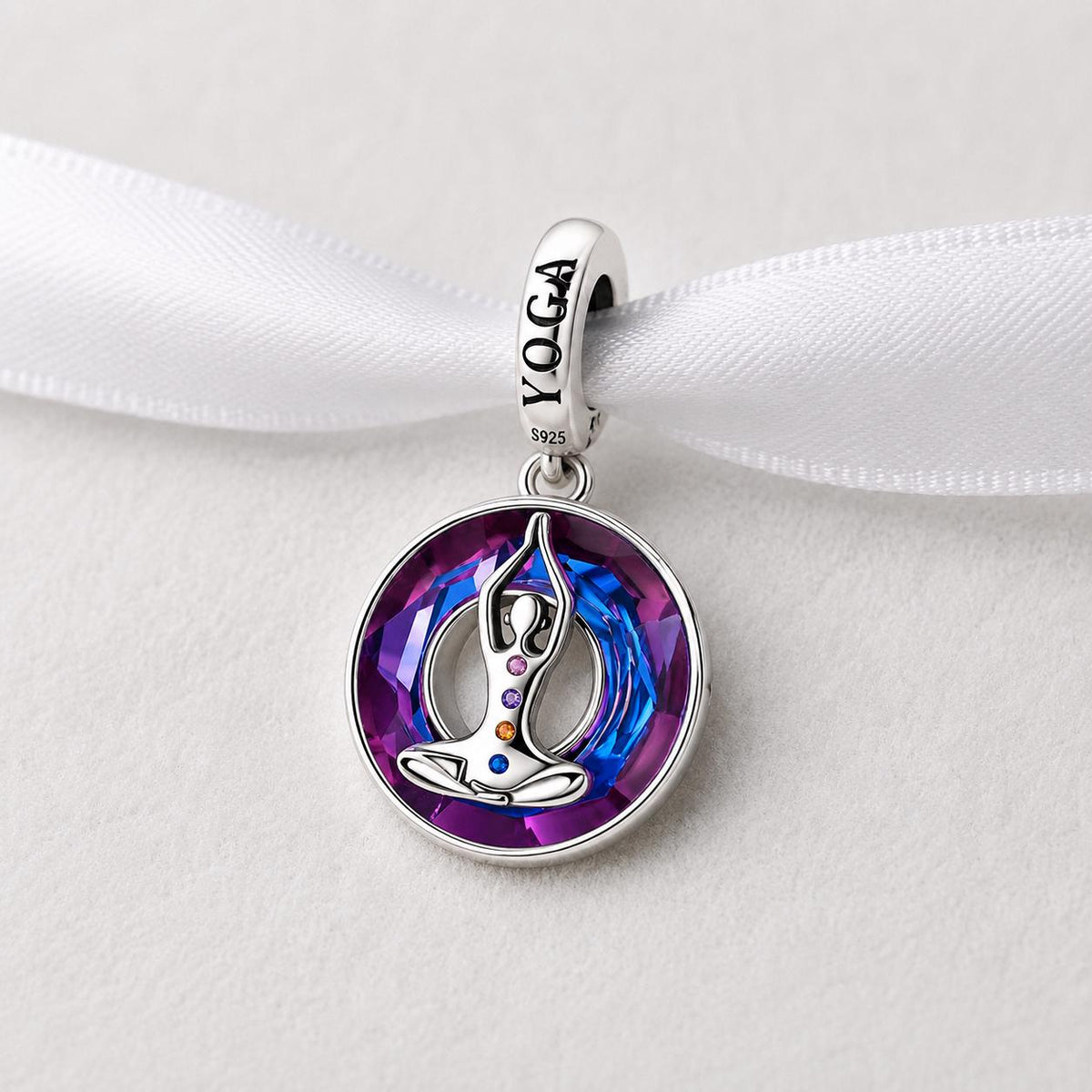 Yoga Chakra sterling silver charm alternate view