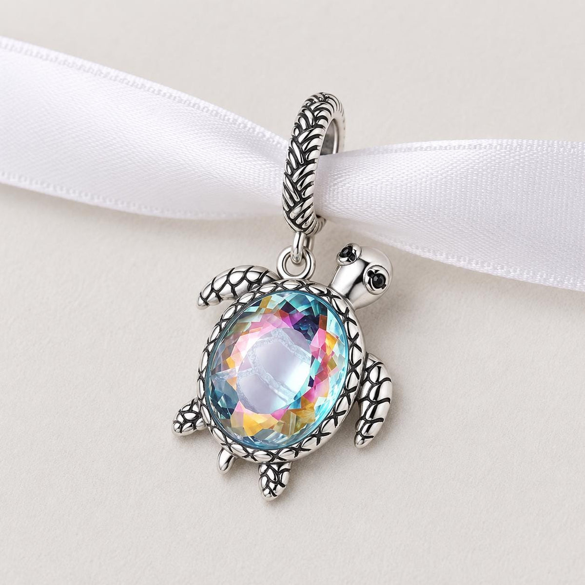 Sea Turtle sterling silver charm alternate view