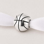 Basketball Bead Fits Pandora Charm Bracelet, Silver Sport Athlete Player Game Fan Team Gift