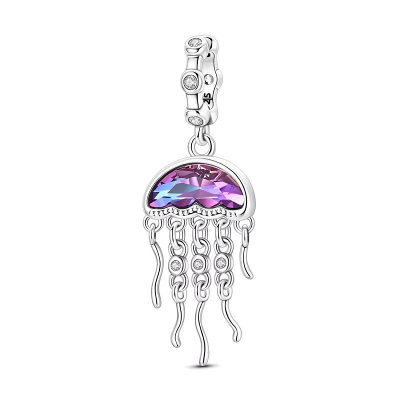 Jellyfish 925 sterling silver charm