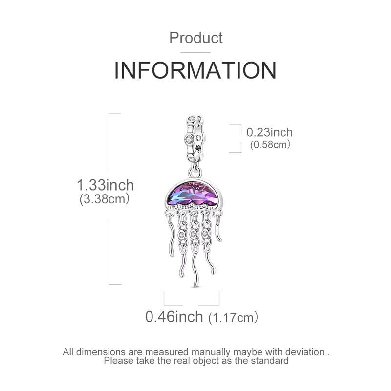 Jellyfish sterling silver charm view 5
