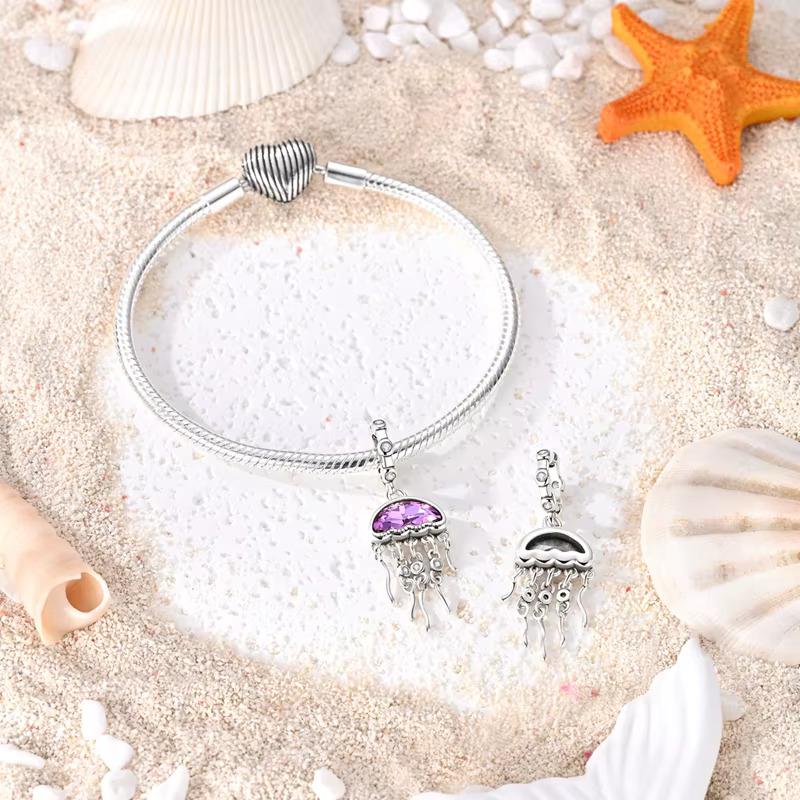 Jellyfish sterling silver charm view 6