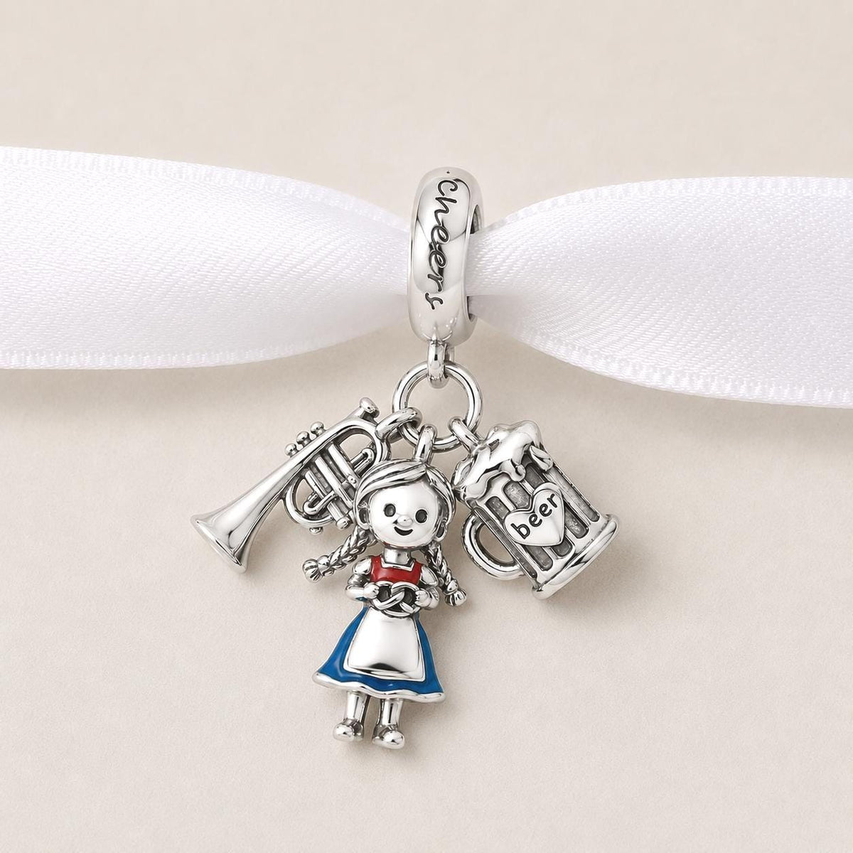 Oktoberfest sterling silver charm alternate view
