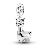 Alpaca Bead Fits Pandora Charm Bracelet, Silver Llama Dangle Animal Farm South America Gift