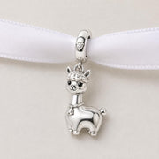 Alpaca Bead Fits Pandora Charm Bracelet, Silver Llama Dangle Animal Farm South America Gift