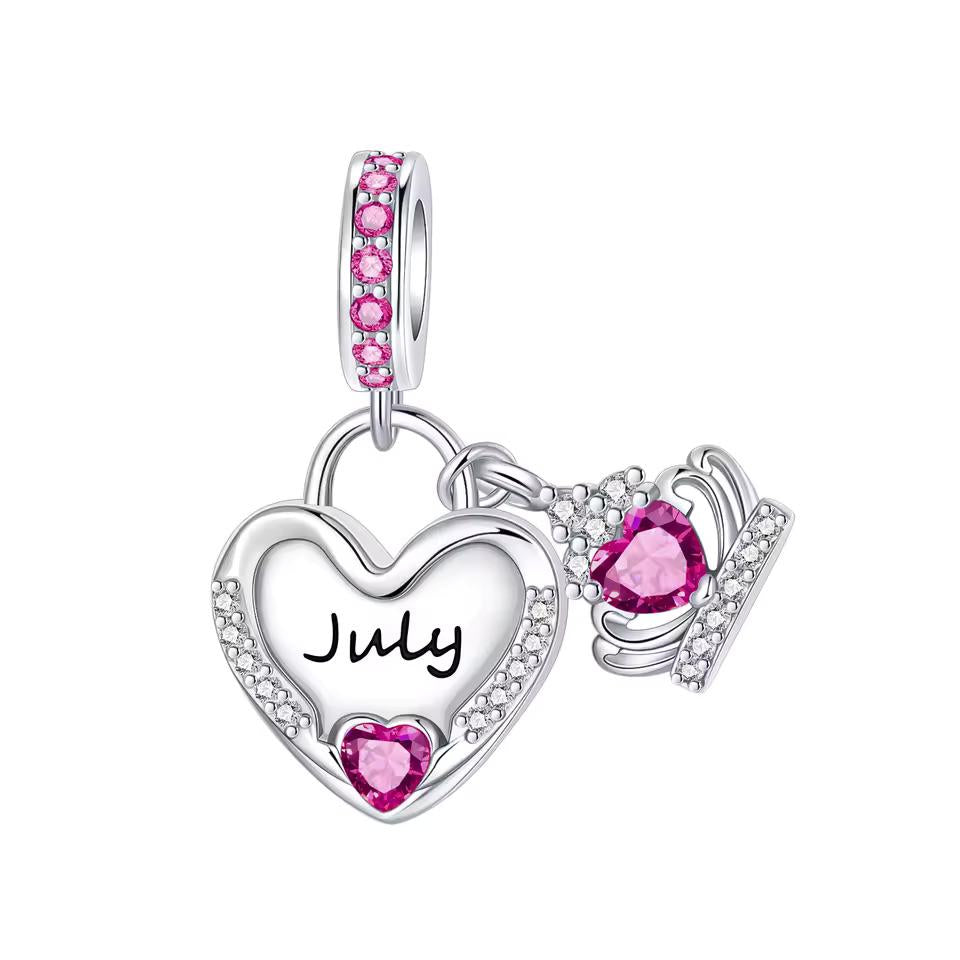 July Birthstone charm detail view