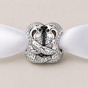 Sloth Hug Bead Fits Pandora Charm Bracelet, Silver Double Animal Friendship Love Gift
