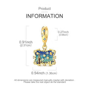 Starry Night Bead Fits Pandora Charm Bracelet, Gold Van Gogh Painting Art Jewelry Gift