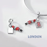 London Guard Bead Fits Pandora Charm Bracelet, Silver Nutcracker Soldier Travel Jewelry Gift