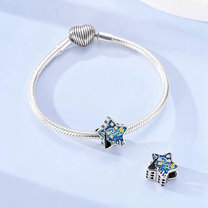 Starry Night sterling silver charm view 6