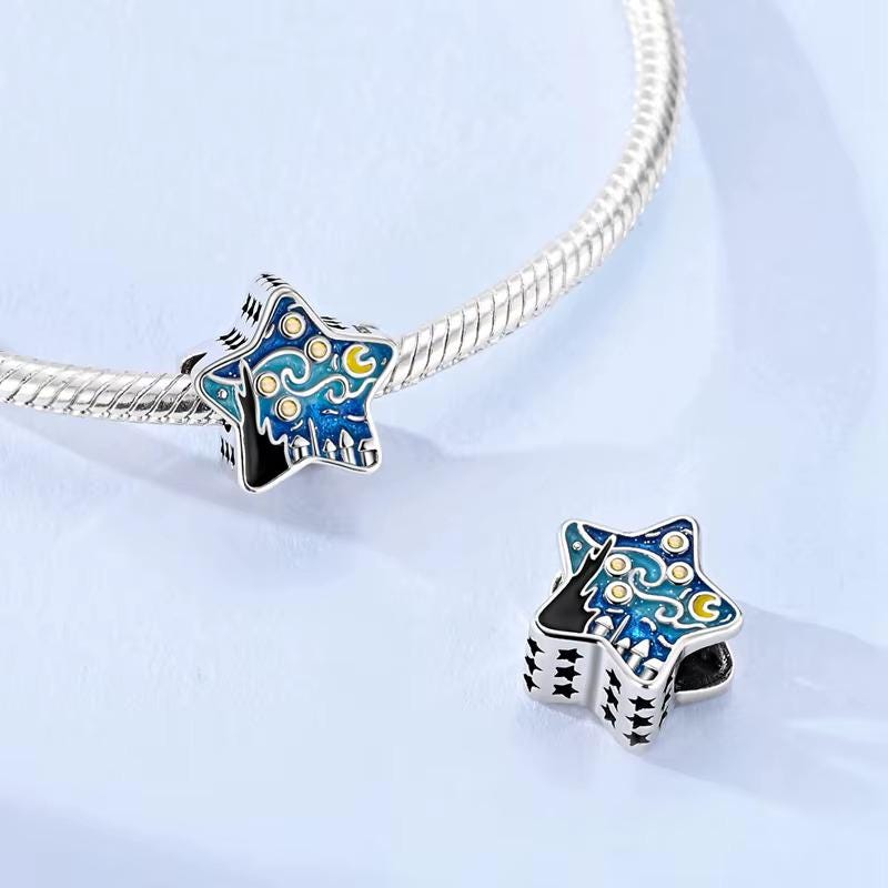 Starry Night charm detail view