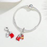 Spain Flag Bead Fits Pandora Charm Bracelet, Silver Matador Bullfighter Travel Jewelry Gift