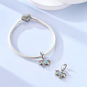 Swedish Dala Horse Bead Fits Pandora Charm Bracelet, Silver Traditional Folk Art Jewelry Gift