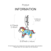 Swedish Dala Horse Bead Fits Pandora Charm Bracelet, Silver Traditional Folk Art Jewelry Gift