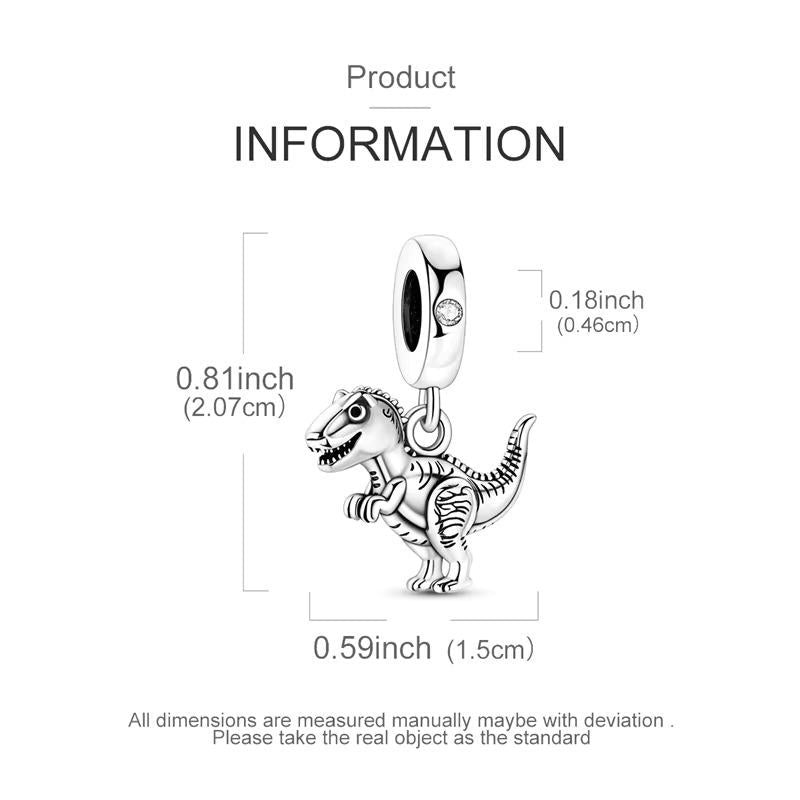 Dinosaur sterling silver charm view 5