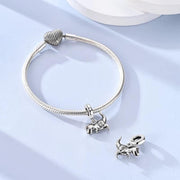 Dinosaur Bead Fits Pandora Charm Bracelet, Silver T-Rex Animal Dangle Jurassic Jewelry Gift