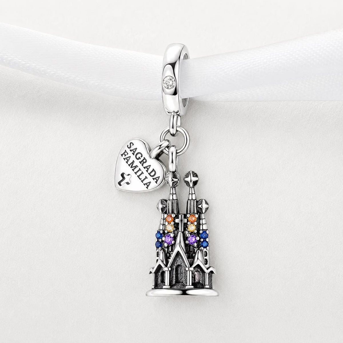 Sagrada Familia sterling silver charm alternate view