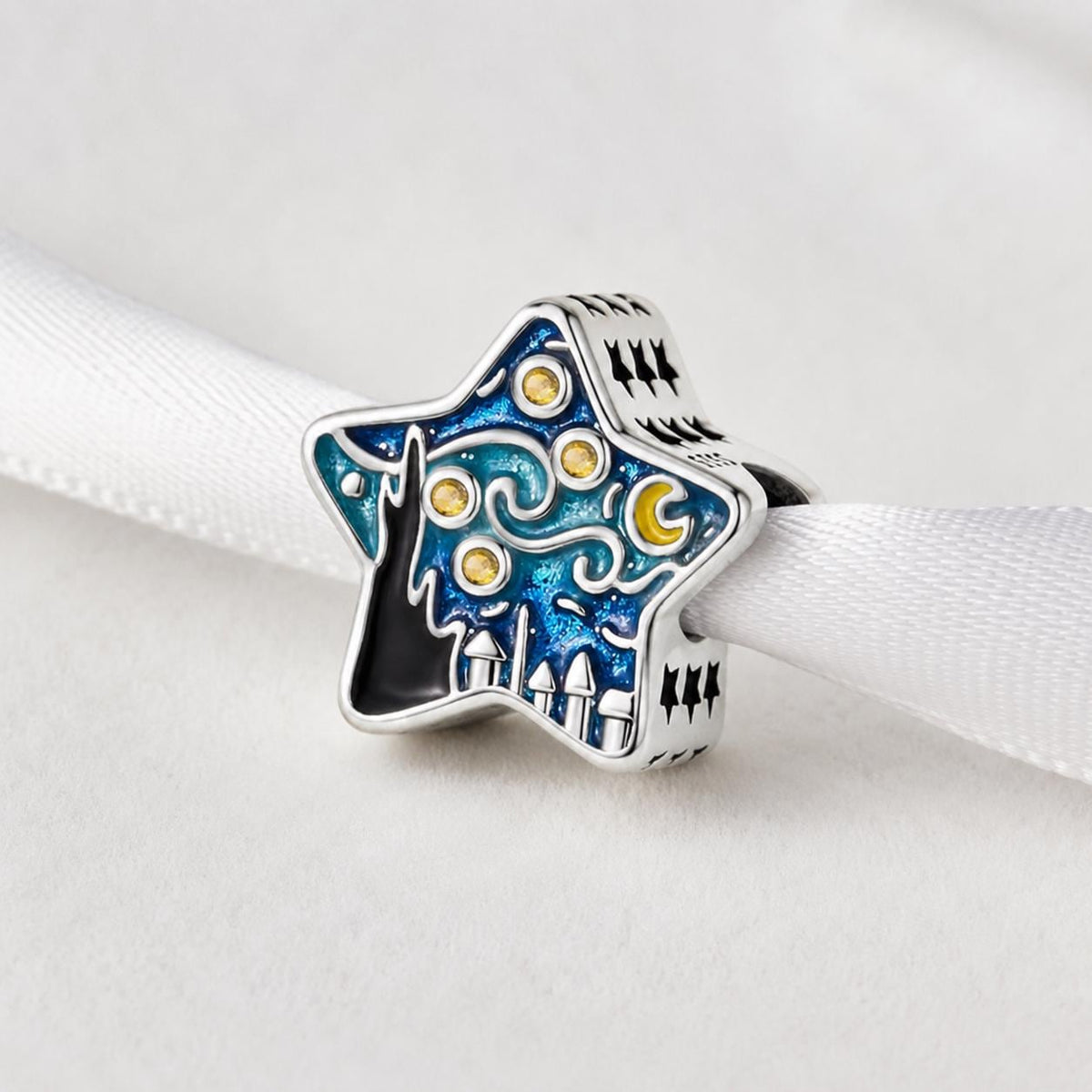 Starry Night sterling silver charm alternate view