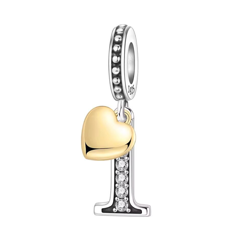 Number 1 Anniversary 925 sterling silver charm