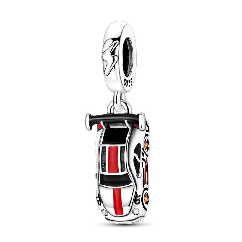 Race Car 925 sterling silver charm