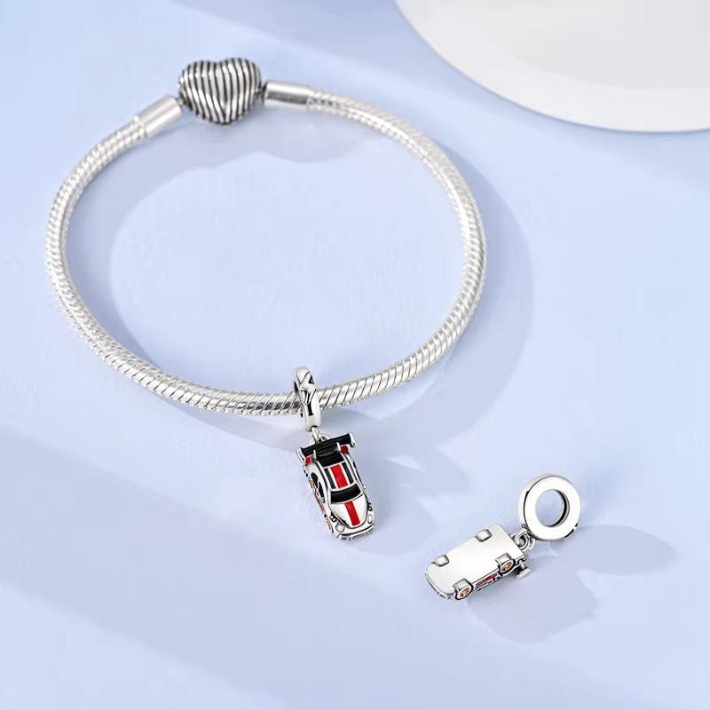 Race Car sterling silver charm view 6