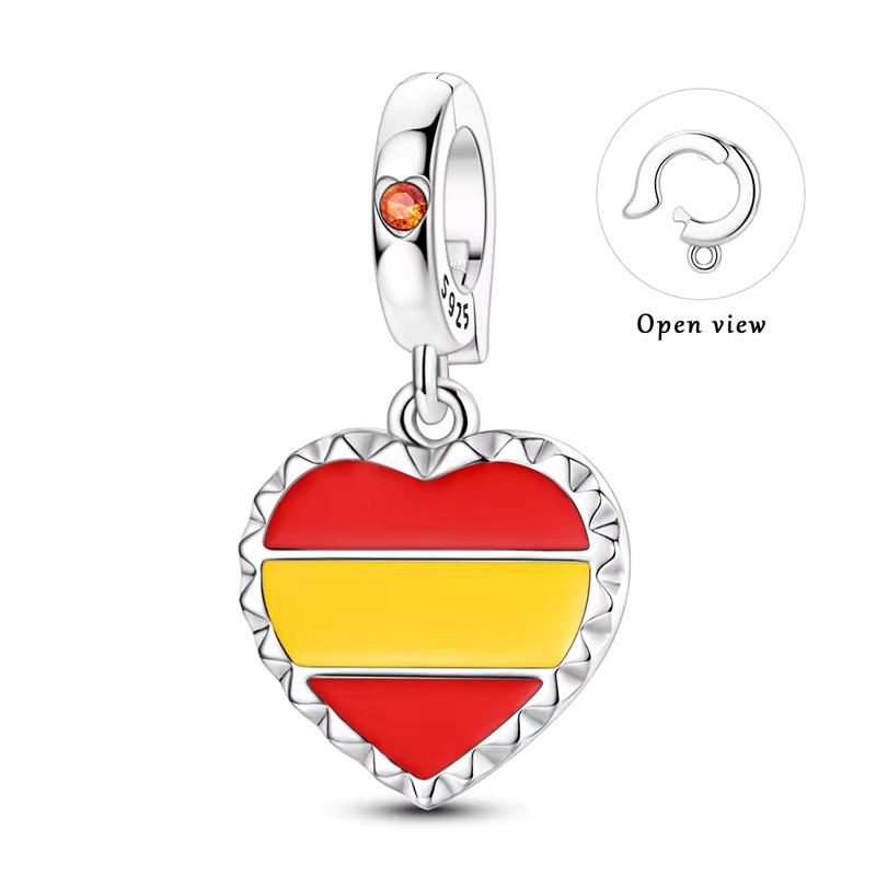 Spain Heart 925 sterling silver charm